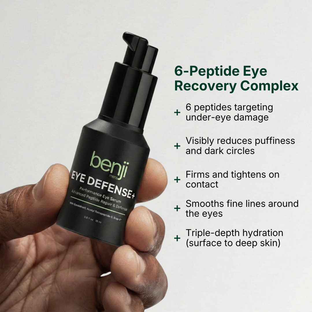 Benji Eye Defense+ with product features listed