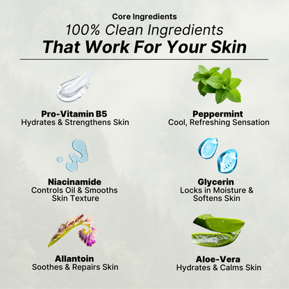 6 Key ingredients in Benji Pro-vitamin face wash